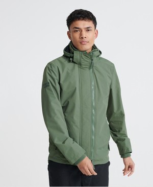 Superdry Tech Hood Pop Cipzár SD-Windcheater Férfi Kabát Khaki | VMLAF3207